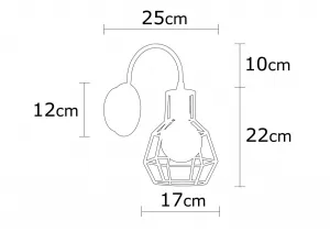 Opviq Nástenná lampa Kapadokya čierna