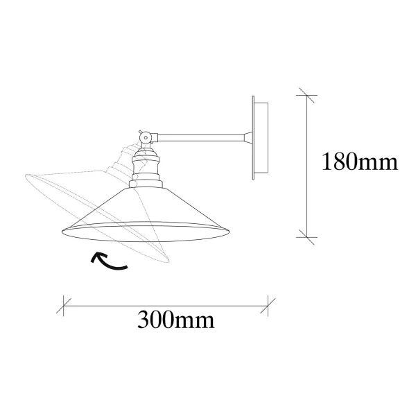 Opviq Nástenná lampa Berceste VIII čierna