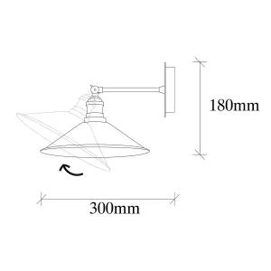 Opviq Nástenná lampa Berceste VIII čierna