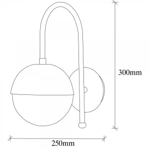 Opviq Nástenná lampa Karsor mosadz