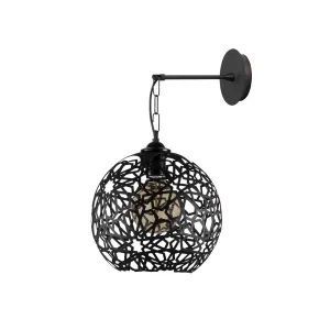 Opviq Nástenná lampa Fellini I čierna