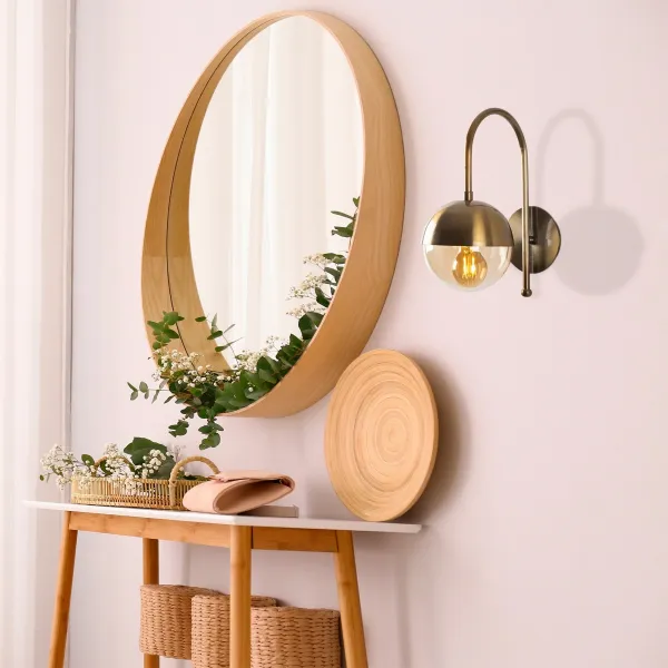 Opviq Nástenná lampa Karsor mosadz/číra