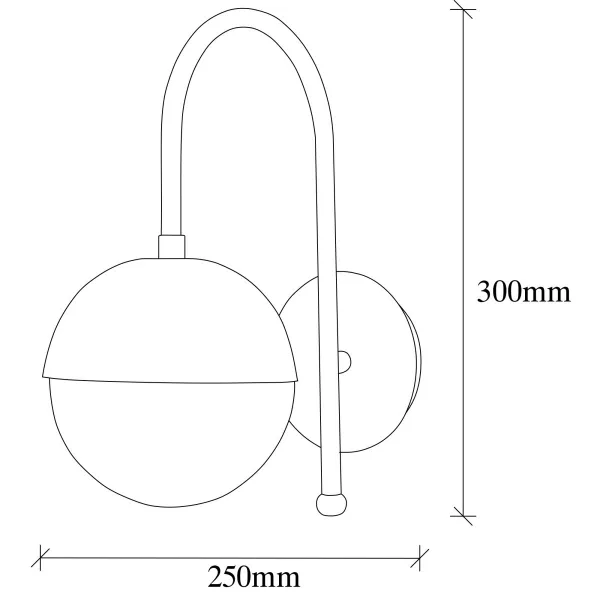 Opviq Nástenná lampa Karsor mosadz/číra