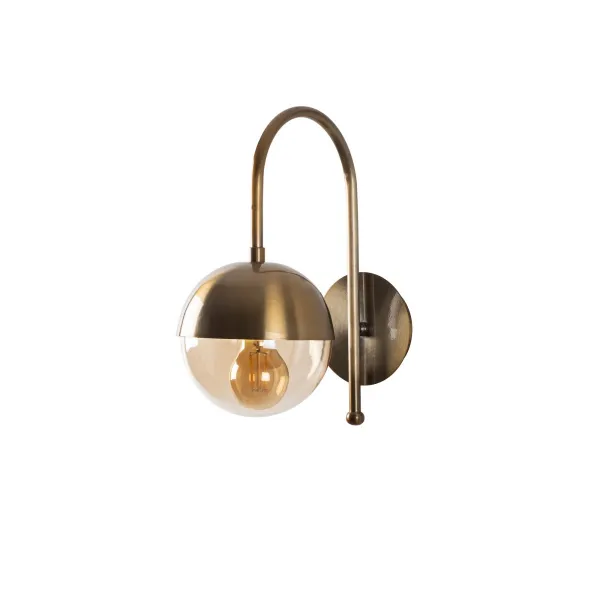 Opviq Nástenná lampa Karsor mosadz/číra