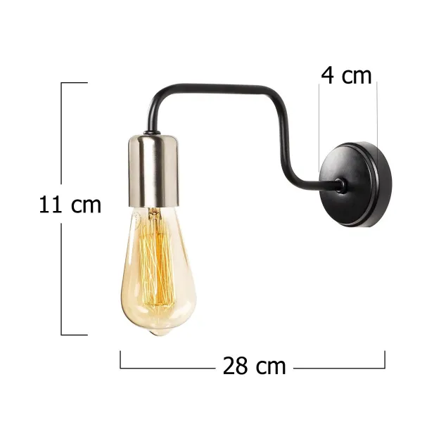 Opviq Nástenná lampa Denge I čierna