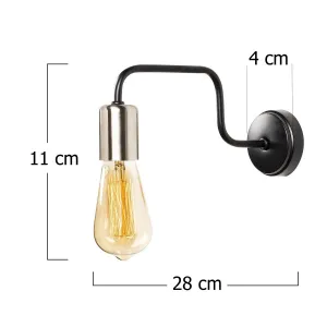 Opviq Nástenná lampa Denge I čierna