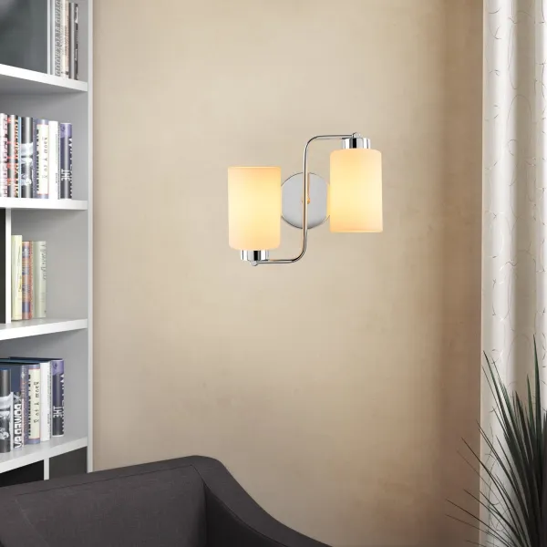 Opviq Nástenná lampa Balcova III strieborná
