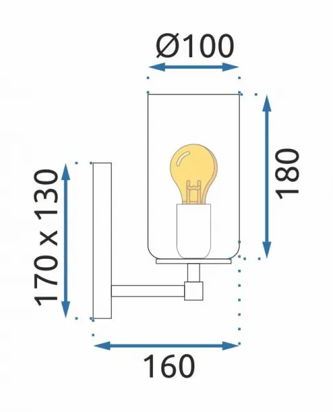 TooLight Nástenná lampa KINKIET STYLE XVIII čierna