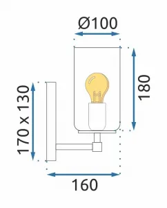 TooLight Nástenná lampa KINKIET STYLE XVIII čierna