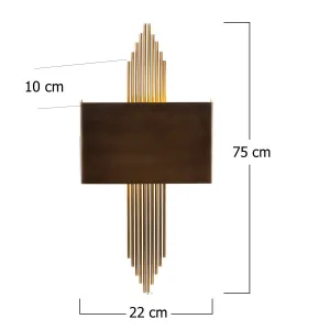 Opviq Nástenná lampa Miko II mosadz