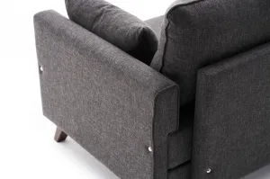 Kreslo / Jednomiestna pohovka Bella Armchair - Anthracite