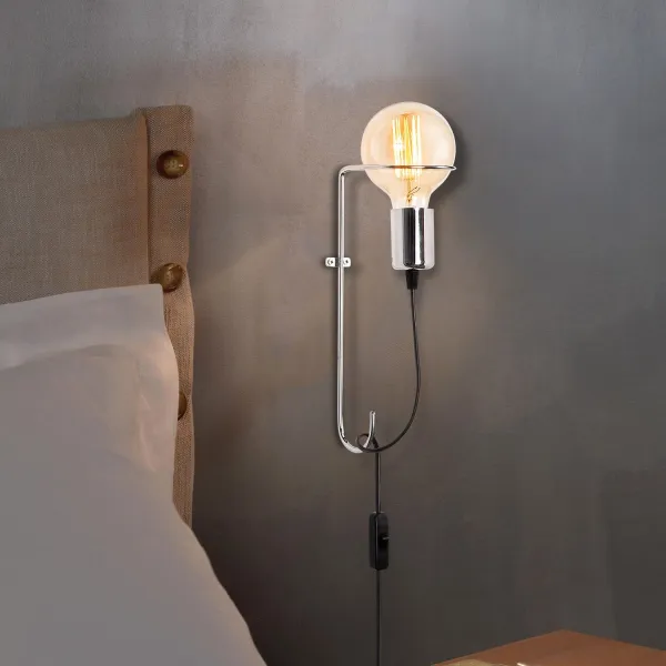 Opviq Nástenná lampa Pota chrómová