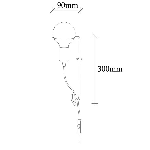 Opviq Nástenná lampa Pota chrómová