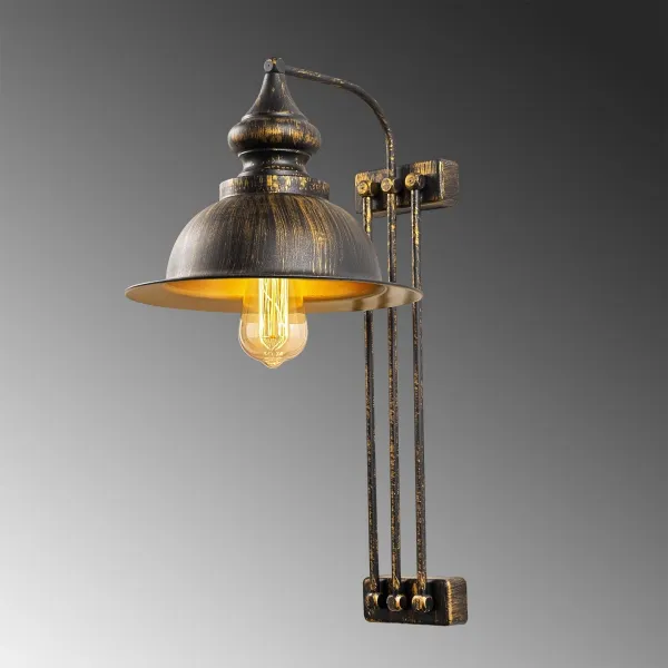Opviq Nástenná lampa Saglam III mosadz
