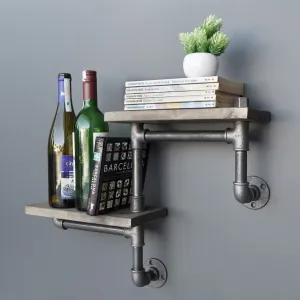 Kalune Design Nástenná polica BoruRaf XLI hnedá/čierna