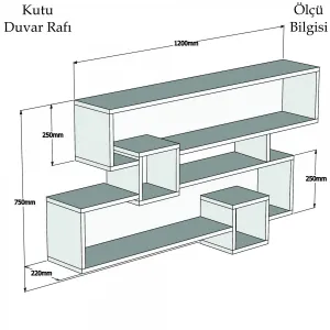 Hanah Home Nástenná polica Karen orech/antracit