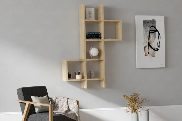 Kalune Design Nástěnná police KENO safír