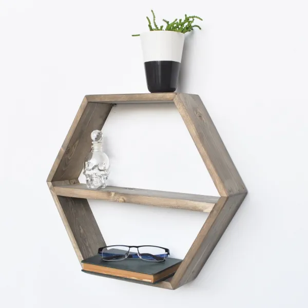 Hanah Home Nástenná polica Karino 42 cm hnedá