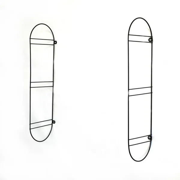 Kalune Design Nástěnná polička Wro hnědá/černá