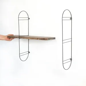 Kalune Design Nástěnná polička Wro hnědá/černá