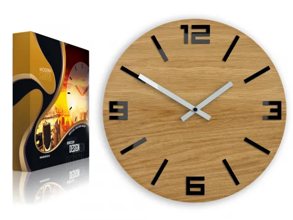 ModernClock Nástenné hodiny Arabic tmavohnedé