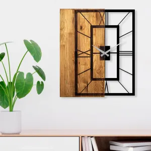 Hanah Home Nástenné hodiny Elegantná čierna