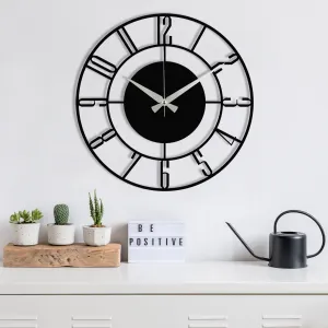 Wallity Nástenné hodiny Enzo 48 cm čierne