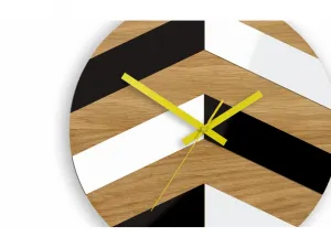 ModernClock Nástenné hodiny CikCak hnedo-čierne