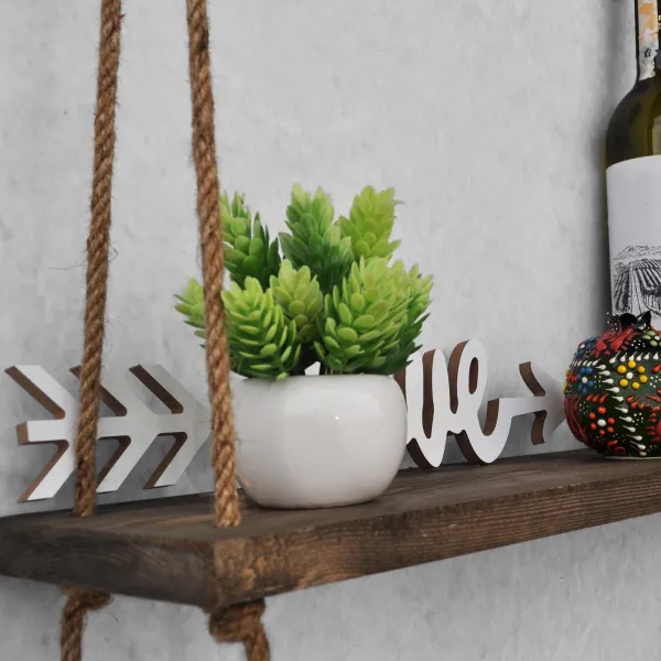 Hanah Home Nástenná polica Shelf I orech