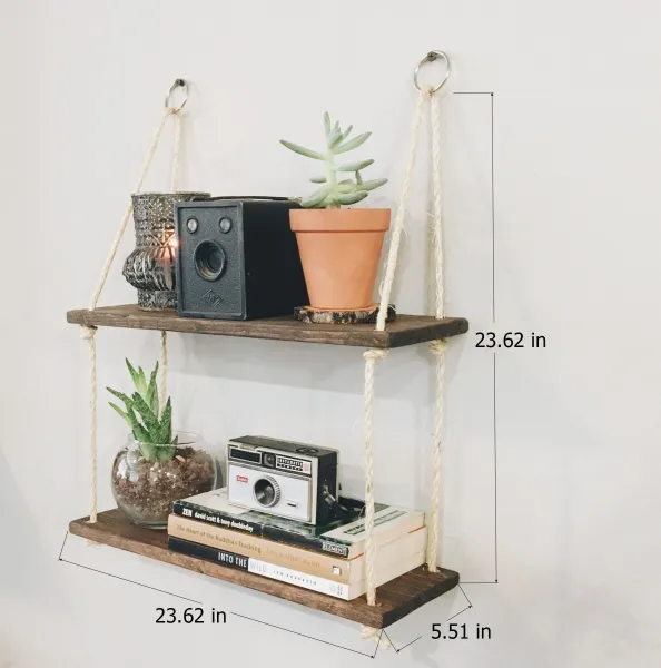 Hanah Home Nástenná polica Shelf I orech