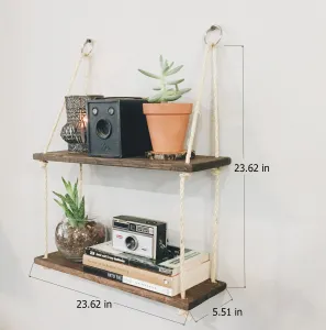 Hanah Home Nástenná polica Shelf I orech