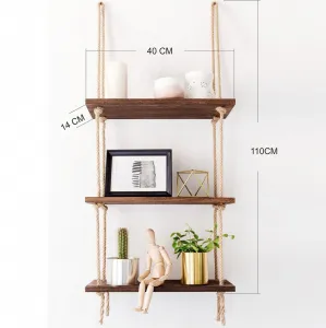 Hanah Home Nástenná polica Shelf orech