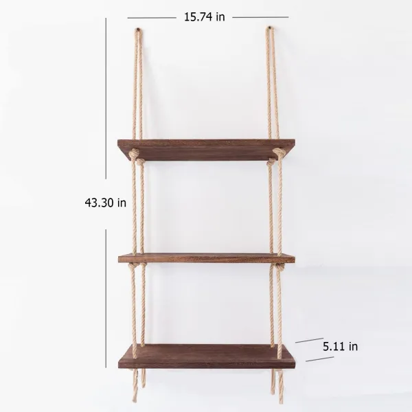 Hanah Home Nástenná polica Shelf orech