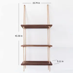 Hanah Home Nástenná polica Shelf orech