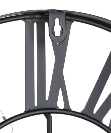 DekorStyle Nástenné hodiny Vintage 36,5 cm čierne