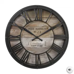 DekorStyle Nástenné hodiny Voie Express 39 cm