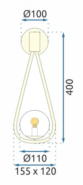 TooLight Nástenné svietidlo Ball 40 cm zlaté