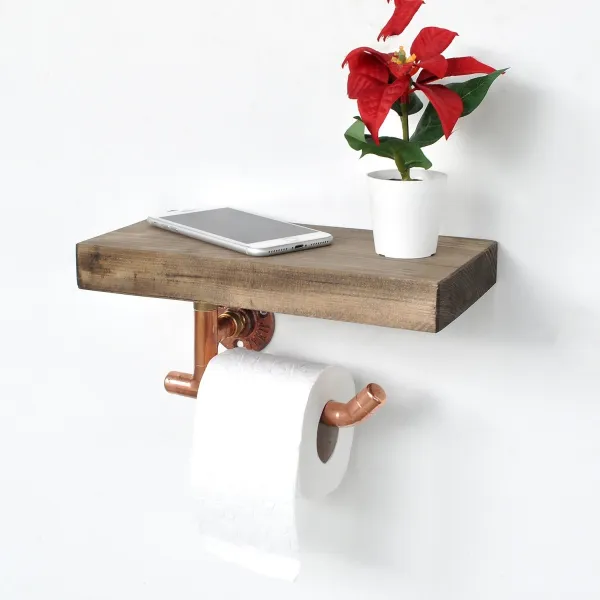 Kalune Design Nástenný držiak COP XVI ružovo zlatý/hnedý