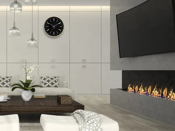 ModernClock Nástenné hodiny Leoš čierne