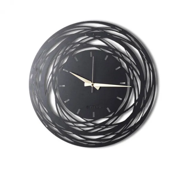 Hanah Home Nástenné hodiny Lines 70 cm čierne