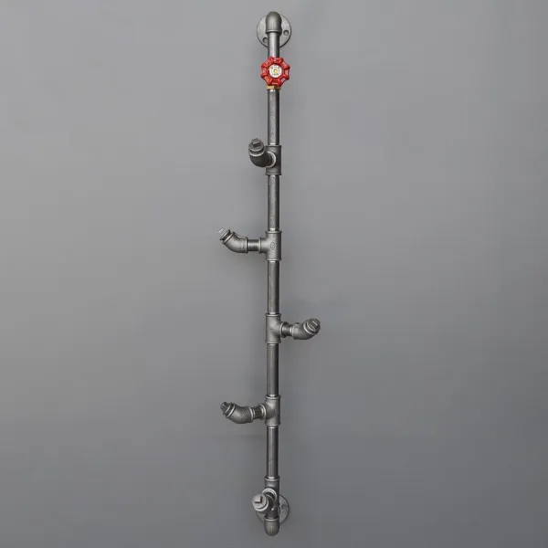 Kalune Design Nástenný vešiak BORURAF 100 cm čierny/zlatý