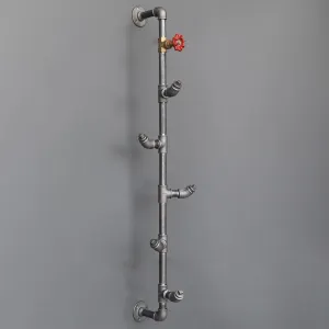 Kalune Design Nástenný vešiak BORURAF 100 cm čierny/zlatý