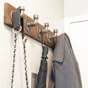Kalune Design Nástenný vešiak Boruraf 50 cm orech/čierny