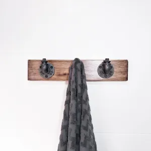 Kalune Design Nástenný vešiak Boruraf 50 cm orech/čierny