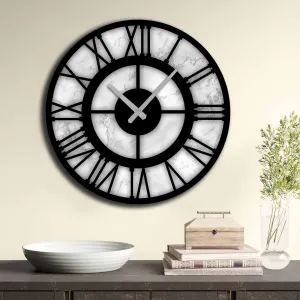 Wallity Nástenné hodiny Lucko I 50 cm čiernobiele