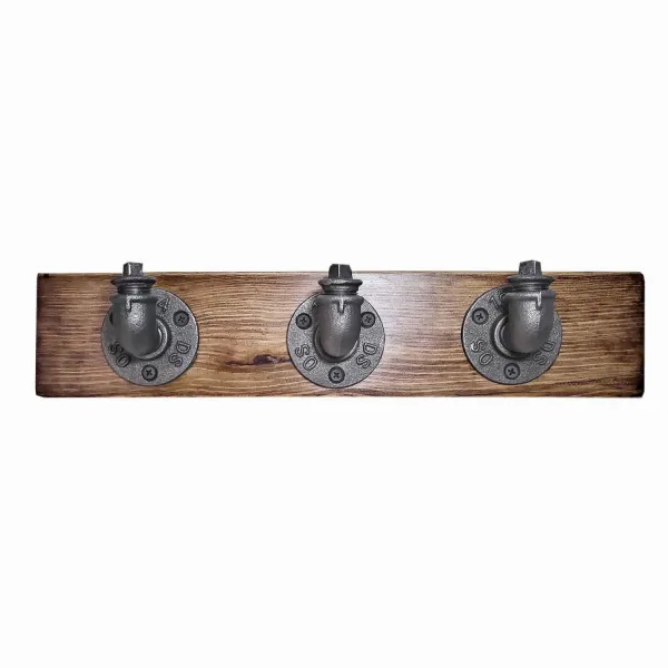 Kalune Design Nástenný vešiak Boruraf 50 cm orech/čierny