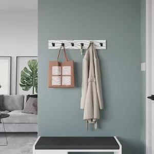 Nástenný vešiak Houseland FLOW 63 cm bielo-čierny