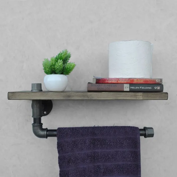 Kalune Design Nástenný vešiak BoruRaf XXXV čierny/hnedý
