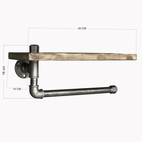 Kalune Design Nástenný vešiak BoruRaf XXXV čierny/hnedý