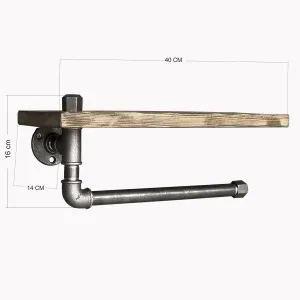 Kalune Design Nástenný vešiak BoruRaf XXXV čierny/hnedý